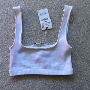 Zara White Bra Top